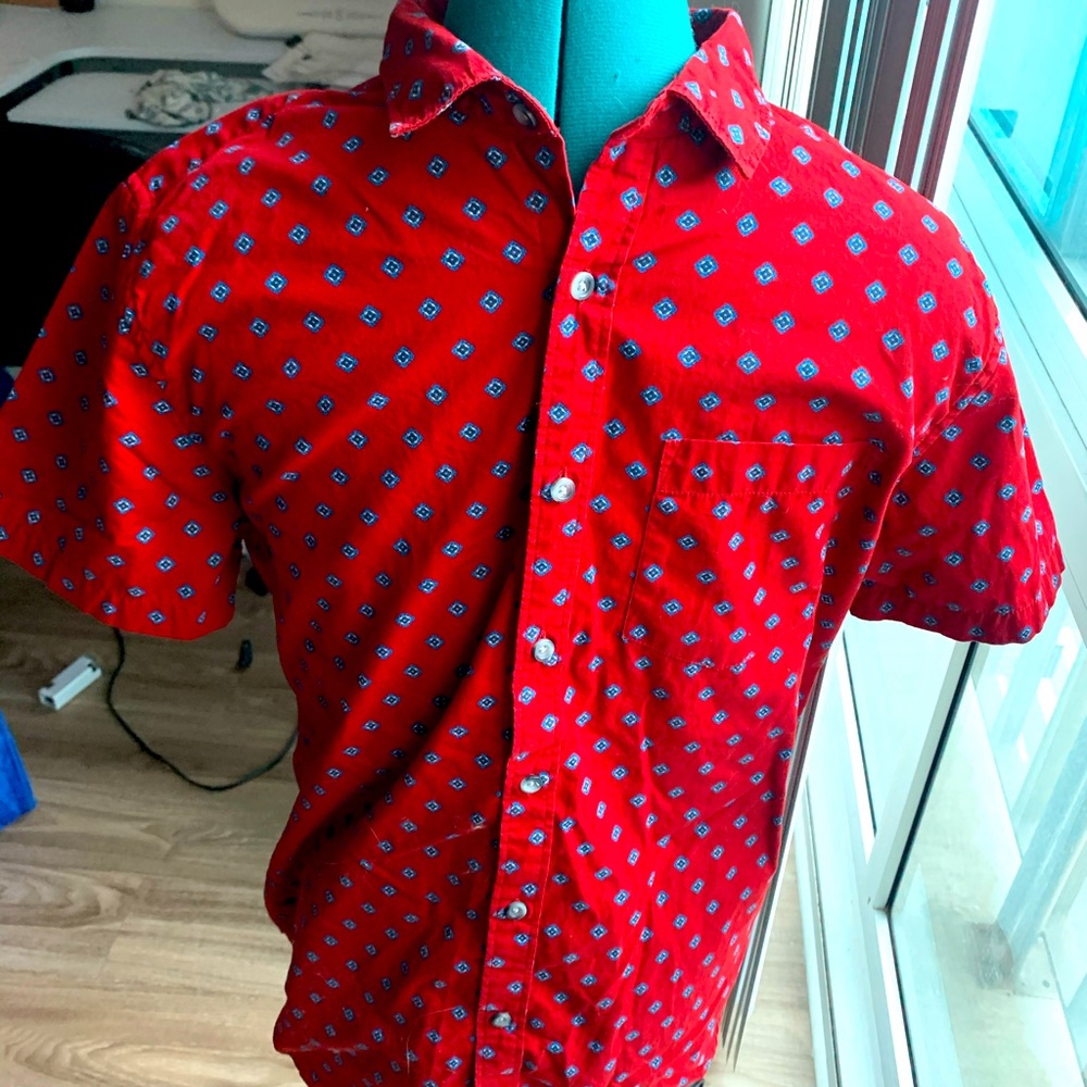 Red Button Up - Picture 1 of 2